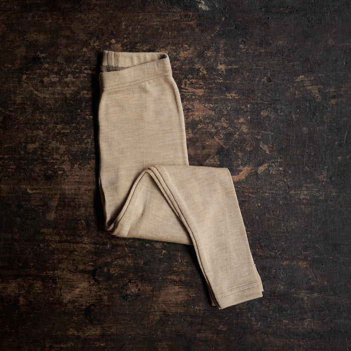 Finch Kids Leggings - Merino Wool & Silk - Sandstorm