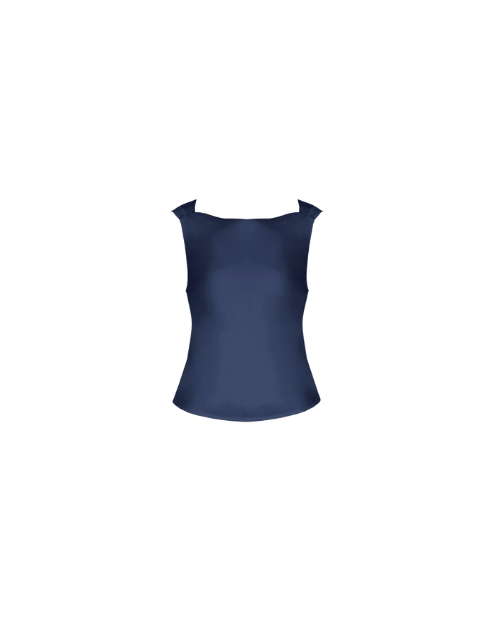 FIREBIRD COWL SLEEVELESS TOP MULHOLLAND NAVY