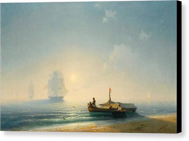 Fishermen At Dawn, Naples - Canvas Print