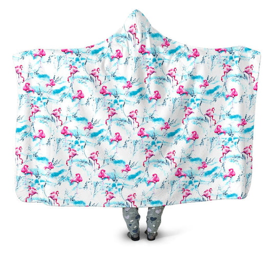 Flamingos Hooded Blanket iEDM Epic Hoodie