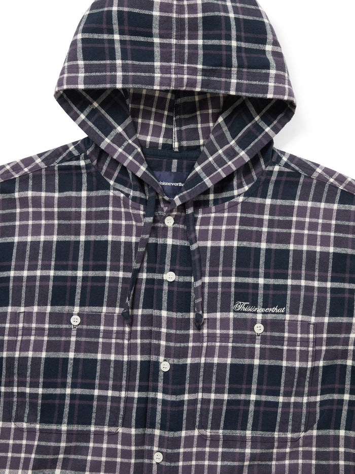Flannel Hooded Check Shirt