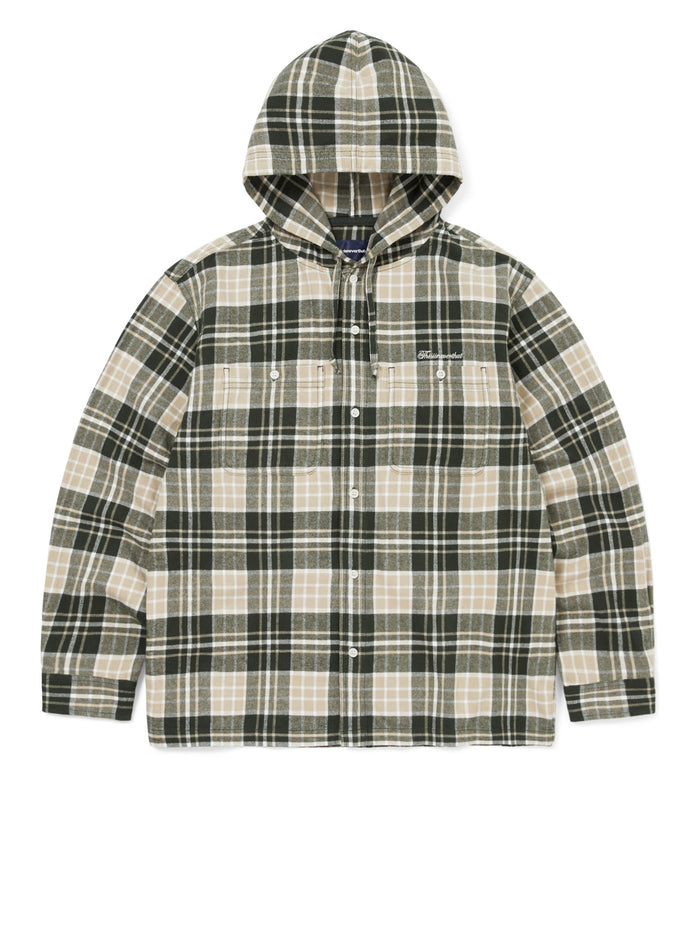 Flannel Hooded Check Shirt