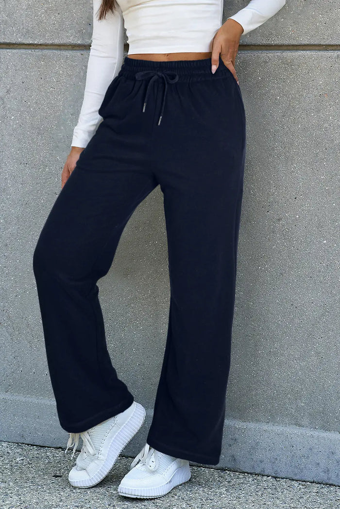 Shop Fleece Lined Drawstring Waist Casual Pants at eAura