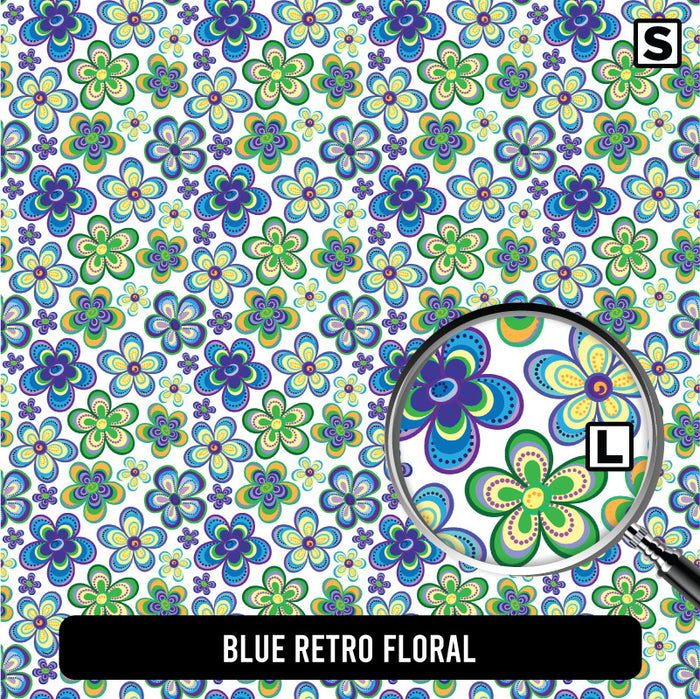Blue Retro Floral