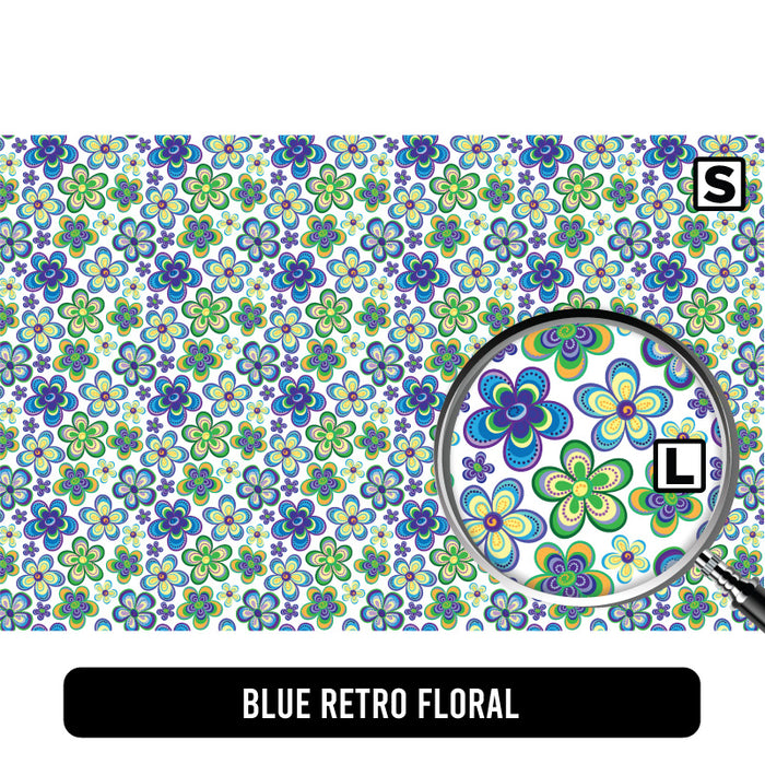 Blue Retro Floral
