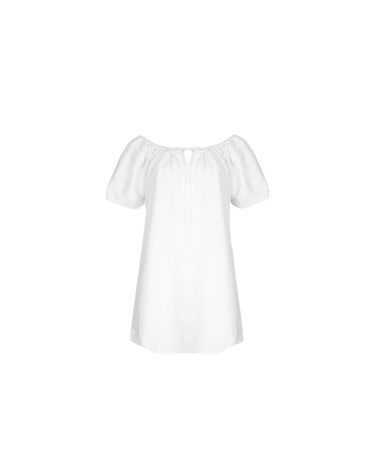 FLORY MINI DRESS WHITE