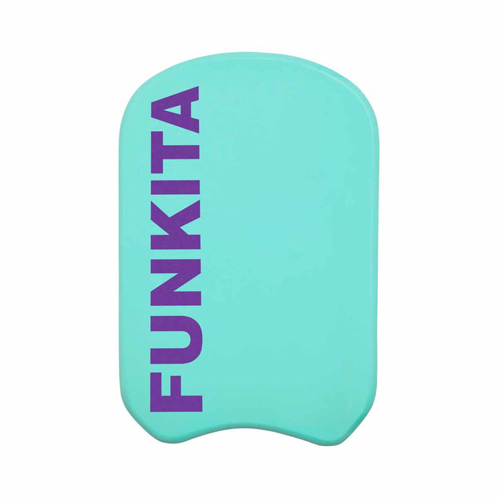 Funkita Still Mint Kickboard by Way Funky, bright mint-colored swimming kickboard with a smooth surface and ergonomic design.
