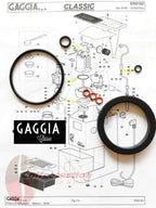 Gaggia Classic Baby Evolution O - Ring SERVICE KIT Boiler Seal incl Basket Holder - Coffeesection