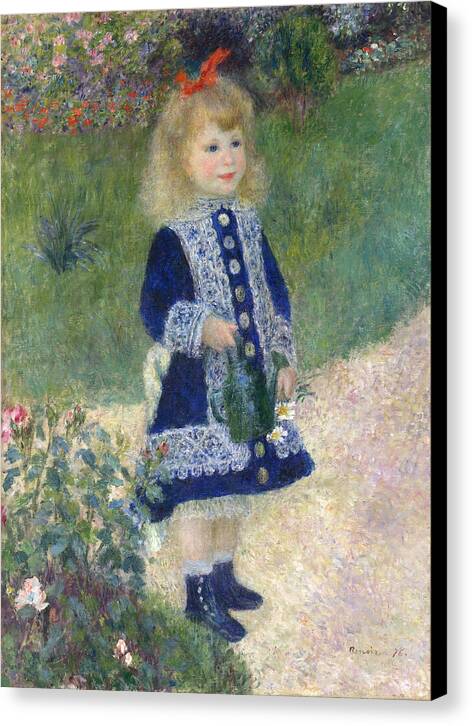 Girl with a Watering Can - Canvas Print