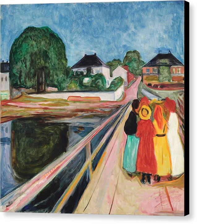 Girls on the Bridge - Canvas Print