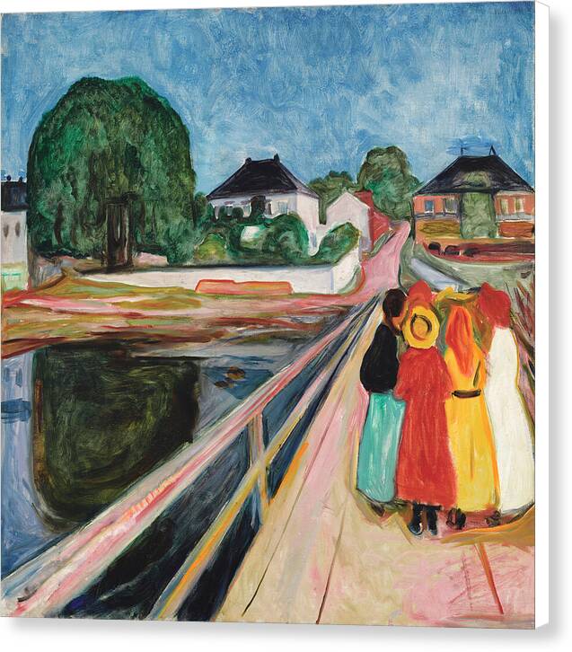 Girls on the Bridge - Canvas Print