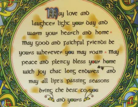 God Bless Our Home Irish Blessing Bone China 8" Plate
