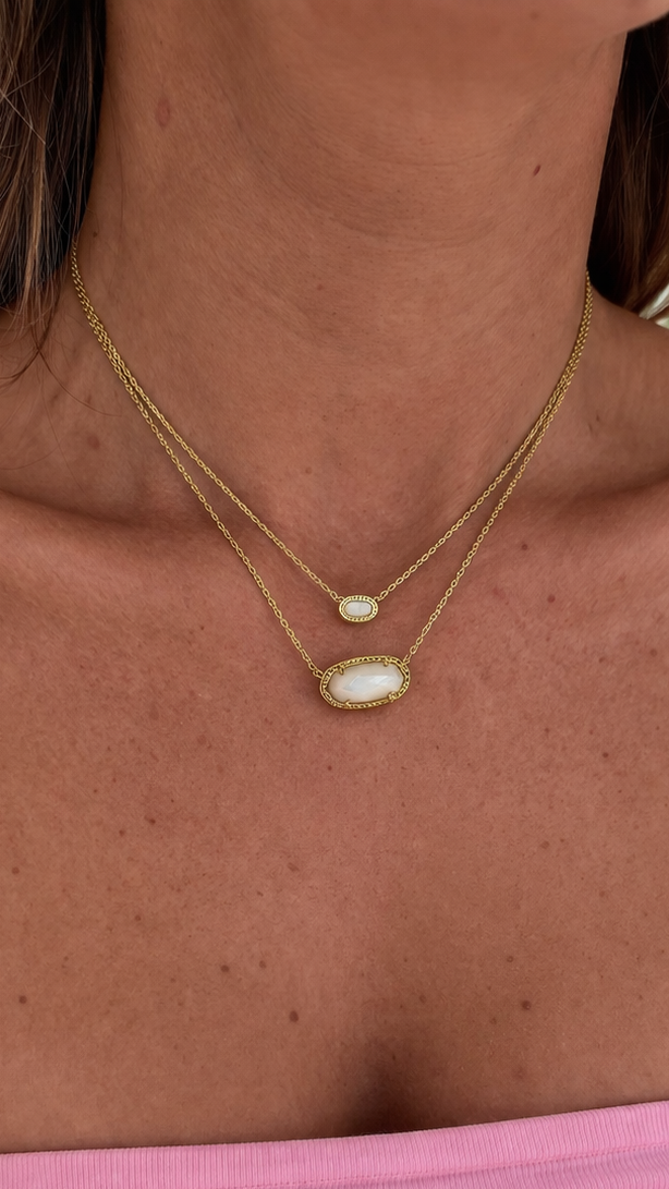 Golden Whisper 14K Gold Layered Necklace Set