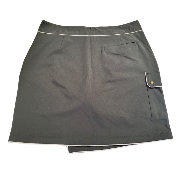 Greg Norman Women's Golf Skort - Forest Green w/ White Trim Size 6 MSP$79
