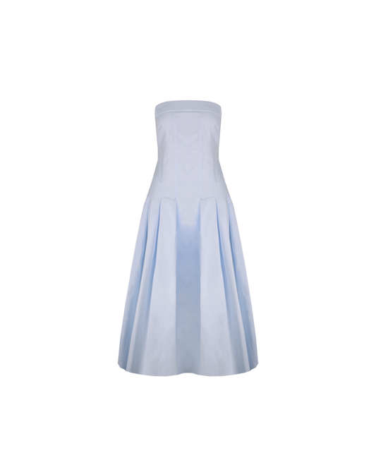 GWEN STRAPLESS DRESS ICE