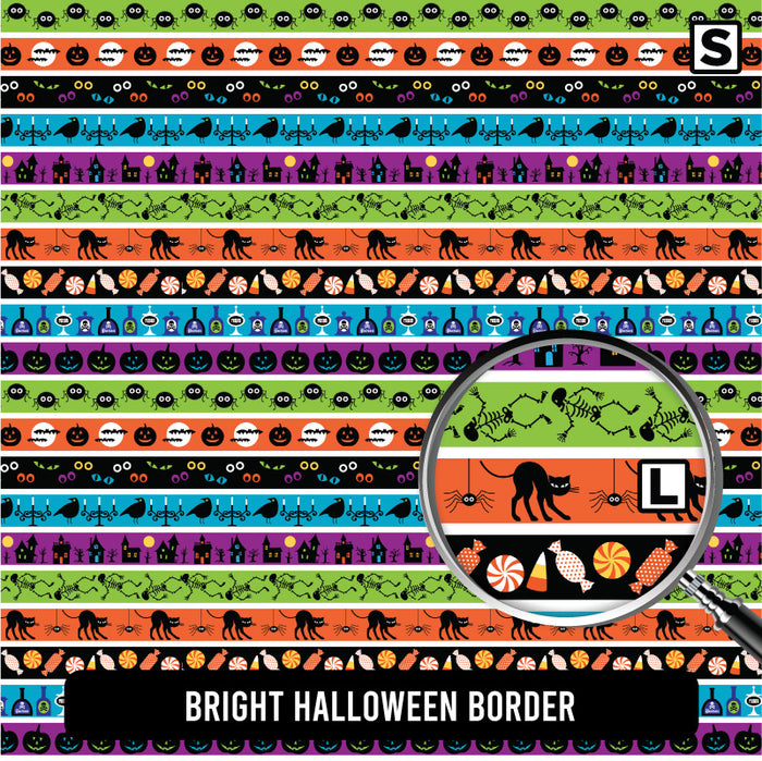 Bright Halloween Border