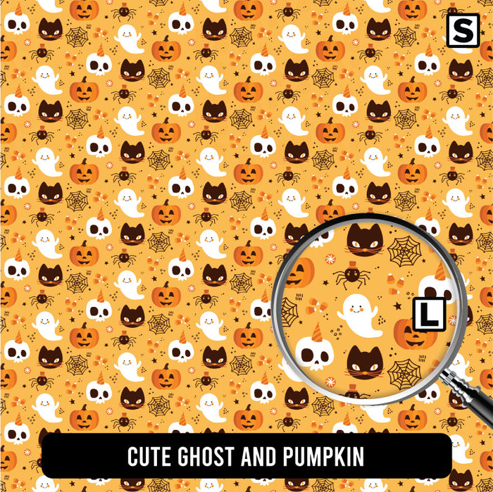 Cute Ghost and Pumpkin