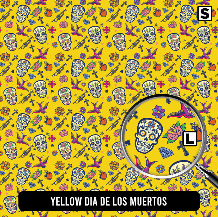 Yellow Dia De Los Muertos
