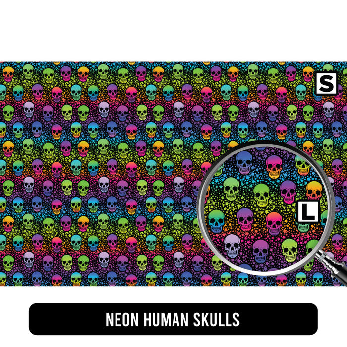 Neon Human Skulls