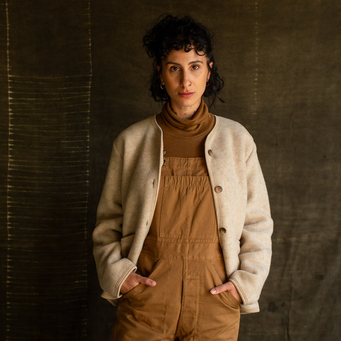 Harrier Women's Jacket - Merino Wool Fleece - Sandstorm