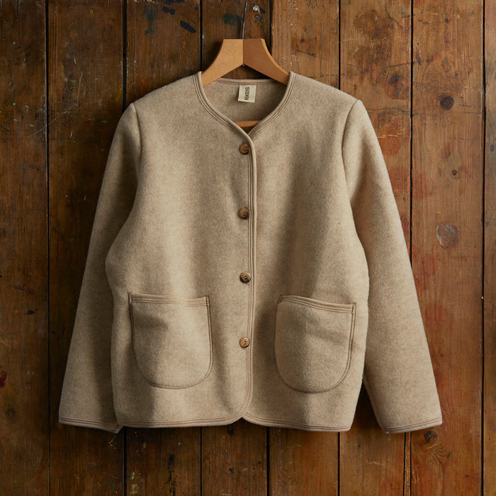 Harrier Women's Jacket - Merino Wool Fleece - Sandstorm