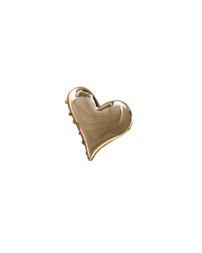 HEART HAIR CLAW SMALL GOLD