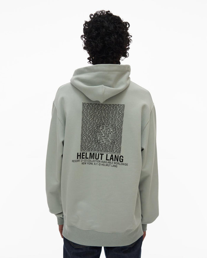 Helmut Lang Mens Distort Hoodie - Iceberg