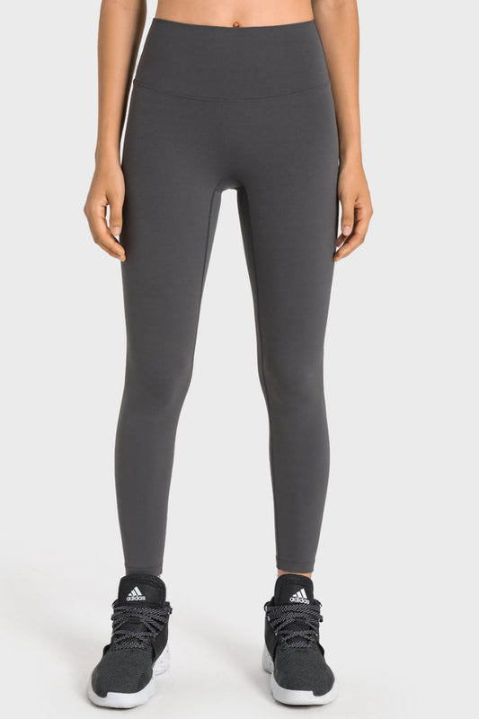 High-Rise Wide Waistband Yoga Leggings - Madikfashions.com