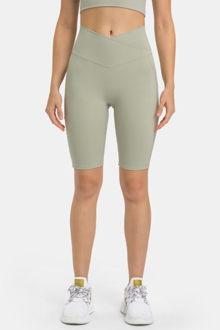 High Waist Biker Shorts with Pockets - Madikfashions.com