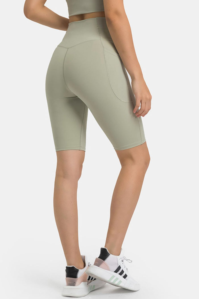 High Waist Biker Shorts with Pockets - Madikfashions.com