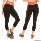 High Waist Scuba Fabric Yoga Capri Leggings