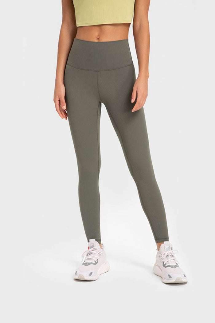 Highly Stretchy Wide Waistband Yoga Leggings - Madikfashions.com