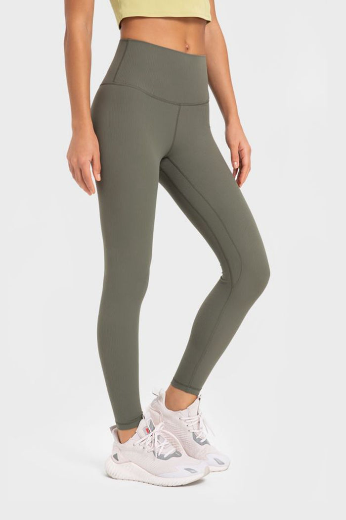 Highly Stretchy Wide Waistband Yoga Leggings - Madikfashions.com