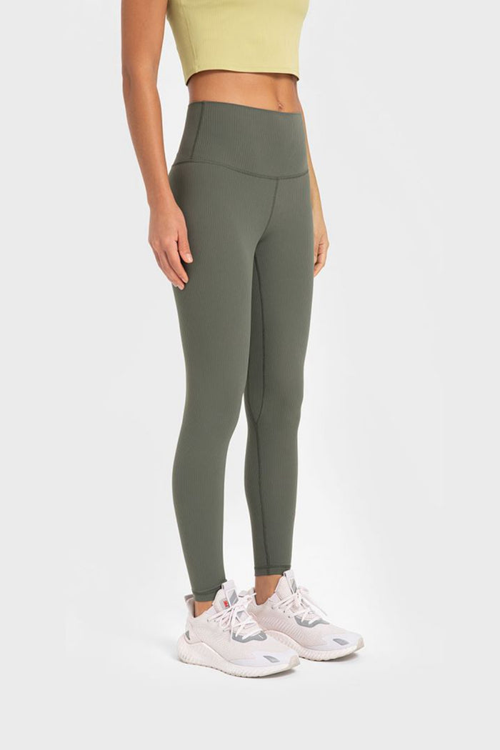Highly Stretchy Wide Waistband Yoga Leggings - Madikfashions.com
