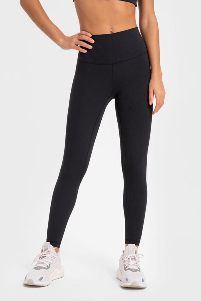 Highly Stretchy Wide Waistband Yoga Leggings - Madikfashions.com