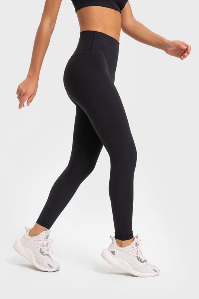 Highly Stretchy Wide Waistband Yoga Leggings - Madikfashions.com