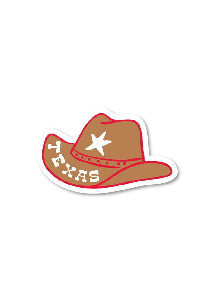 Howdy Hat Texas Sticker