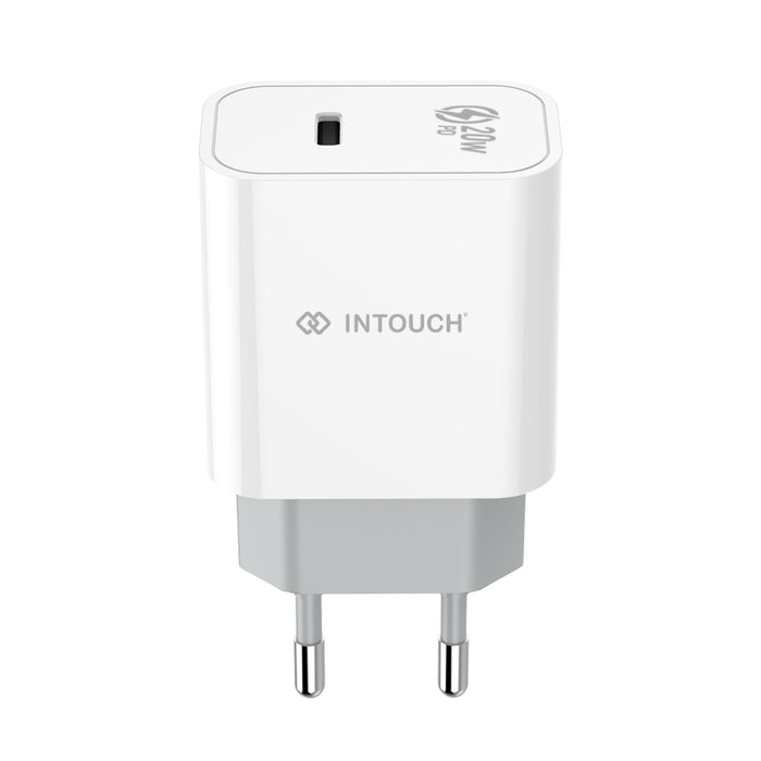 INTOUCH 1 Port Type C PD Wall Charger 20W - White (IT-CLA4526)
