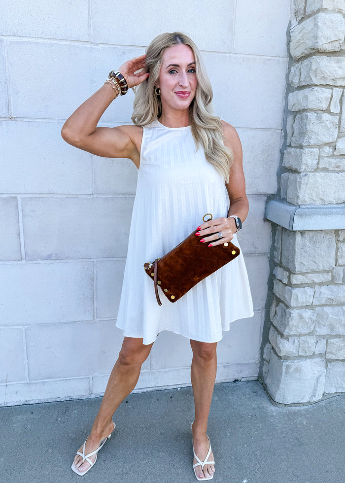 Joy Pleated Mini Dress