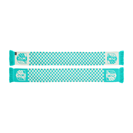 KC Current Teal Checkers Scarf
