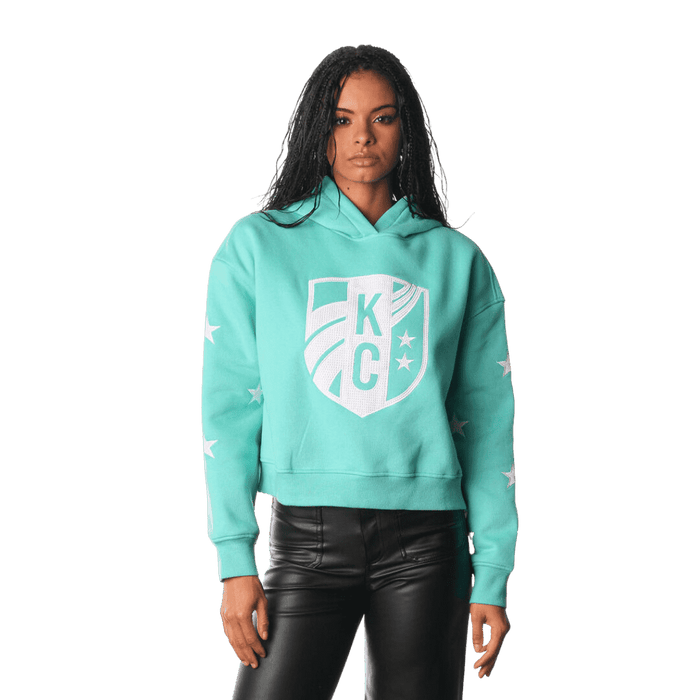 KC Current Women's Bejeweled Crop Hoodie