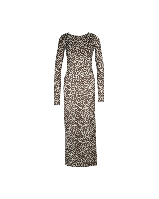 LANE CRINKLE DRESS BROWN DAISY