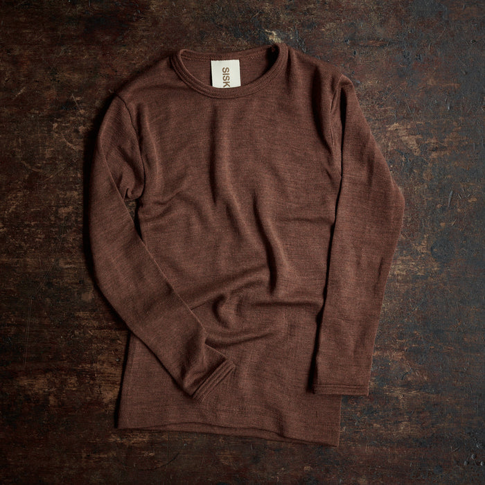 Lark Baby & Kids Top - Merino Wool & Silk - Squirrel