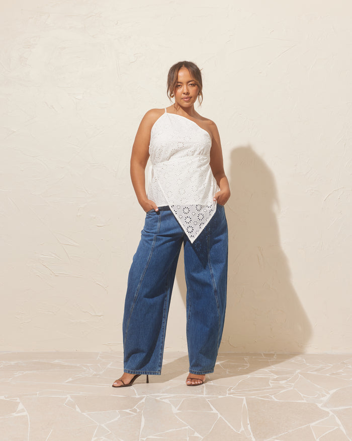 LEONIE WRAP TOP WHITE