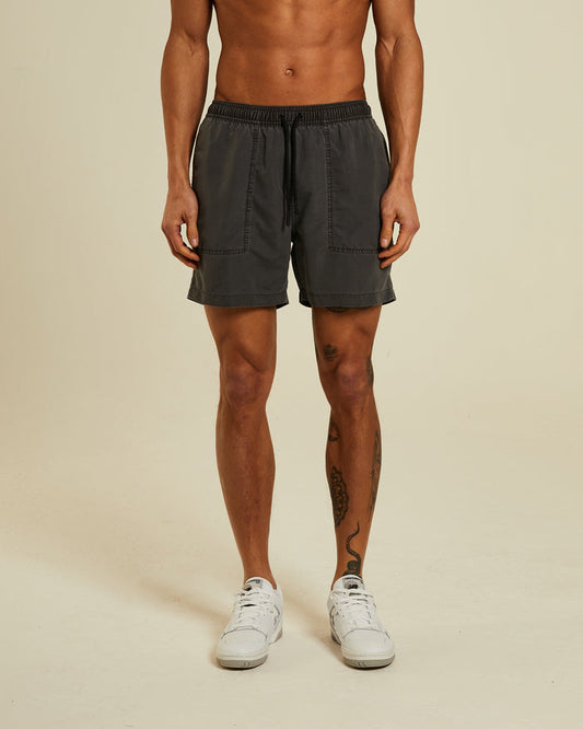 Lev Swim Shorts Washed Black