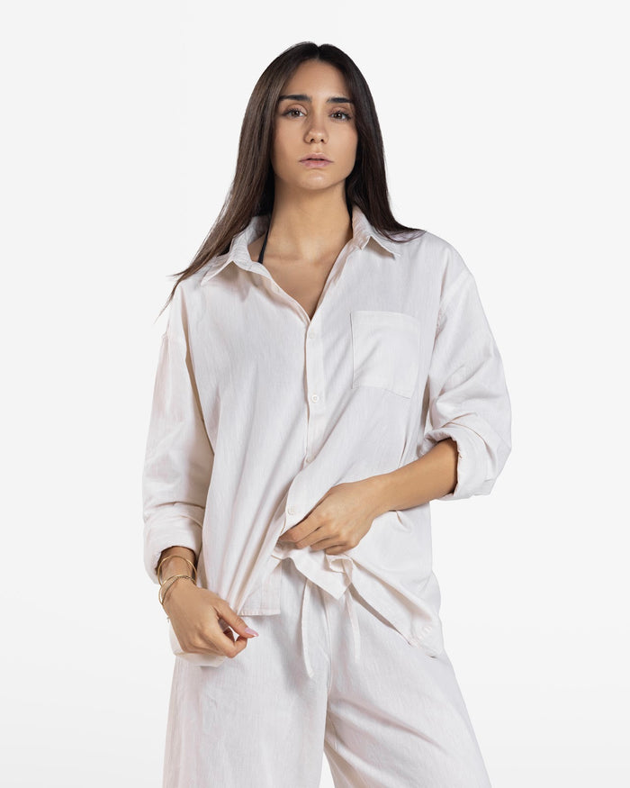 LINEN SHIRT BEIGE 1