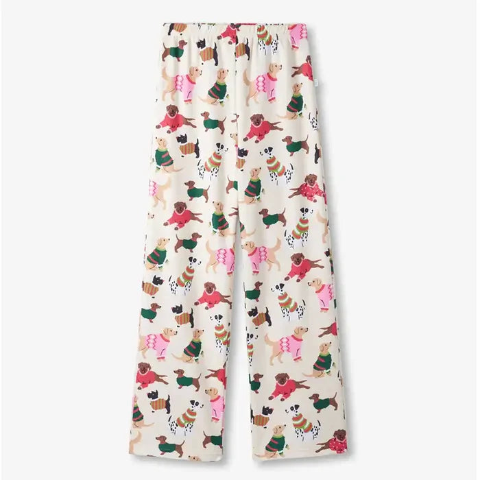 Dog Printed Women's Fuzzy Polar Pants