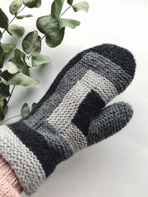 Log Cabin Mittens, No 2 knitting kit Knitting kits Önling - Katrine Hannibal