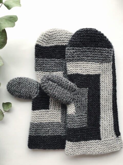Log Cabin Mittens, No 2 knitting kit Knitting kits Önling - Katrine Hannibal