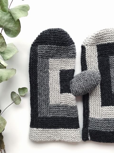 Log Cabin Mittens, No 2 knitting kit Knitting kits Önling - Katrine Hannibal